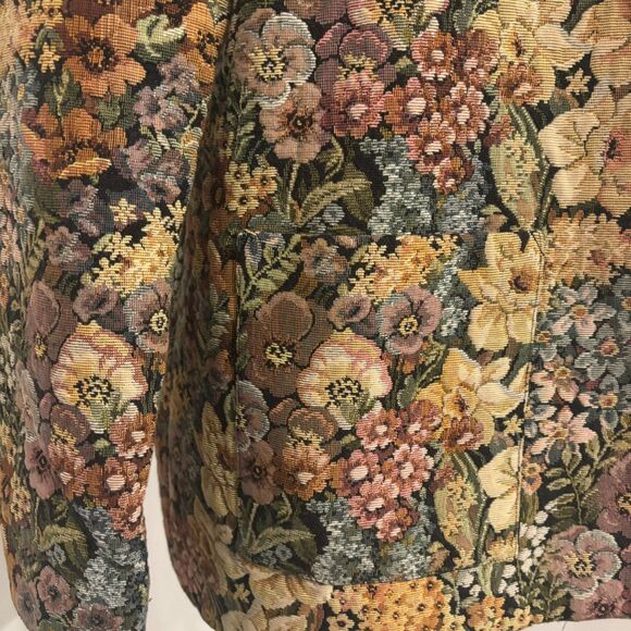 Vintage Talls by Robert California size 42 Medium Long Floral Tapestry Blazer - Picture 6 of 9